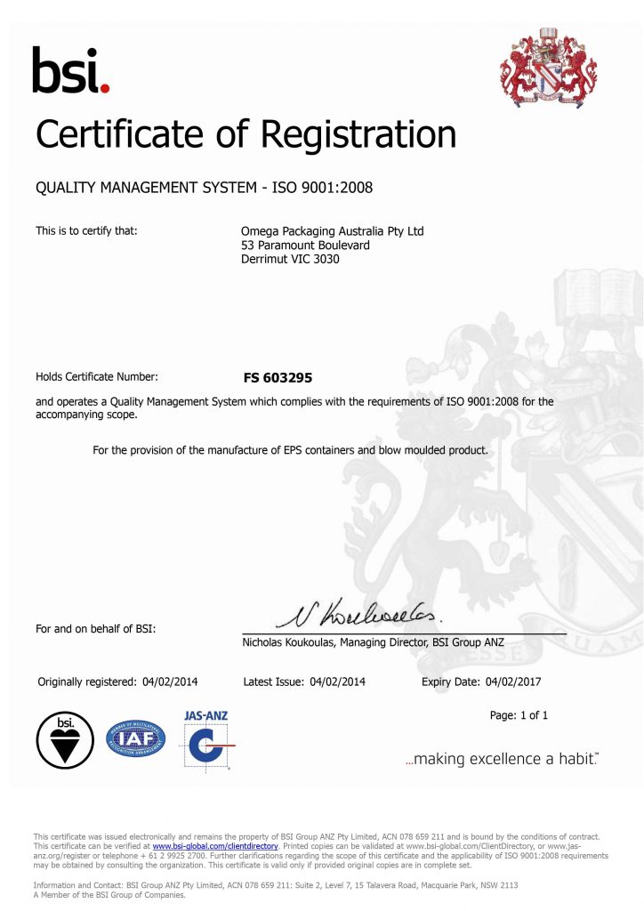 ISO 9001:2008 Accreditation
